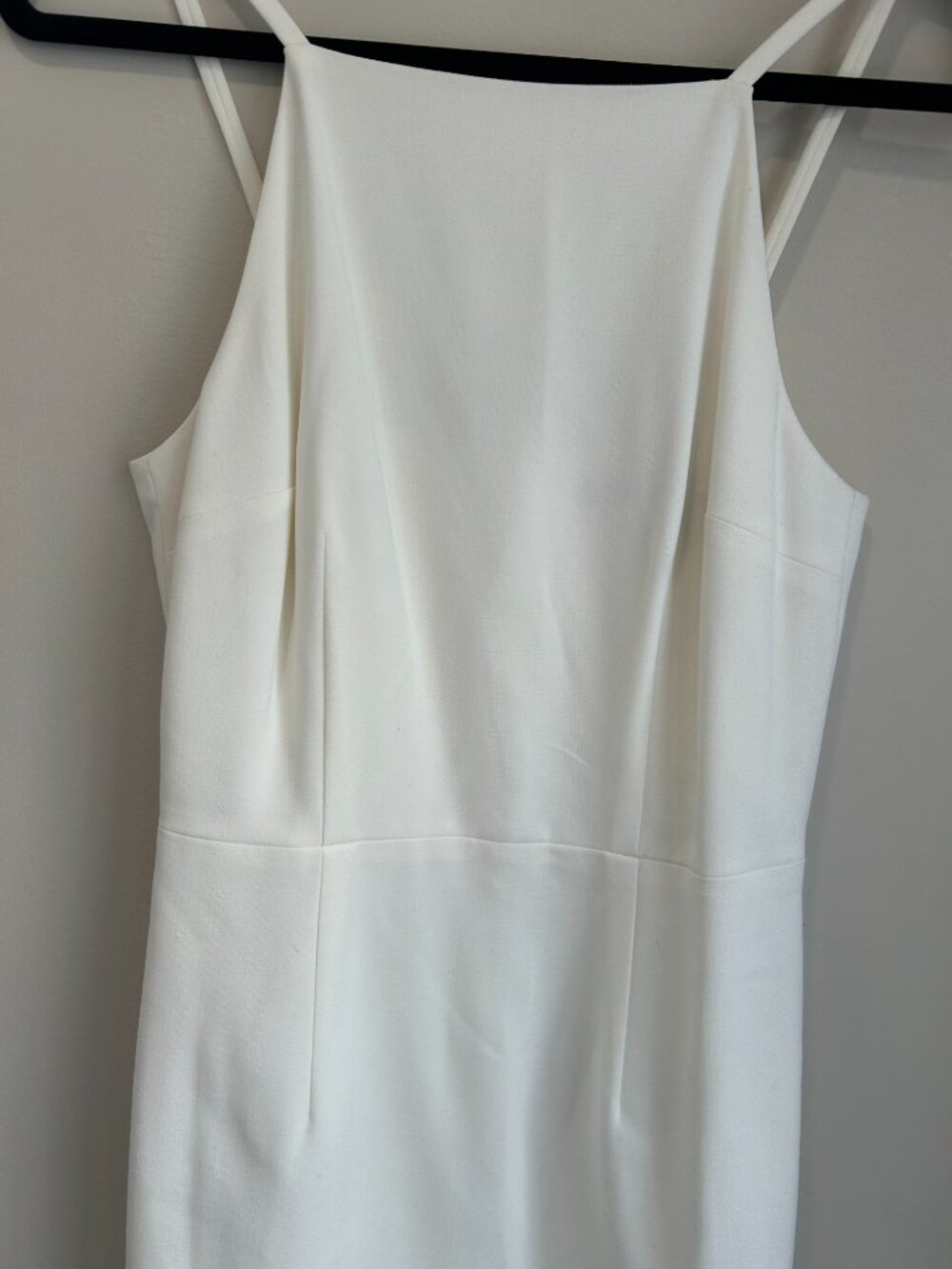 French Connection Whisper Light Mini Dress Size 4 Neutral Sheath Minimalist Slip - Picture 4 of 9